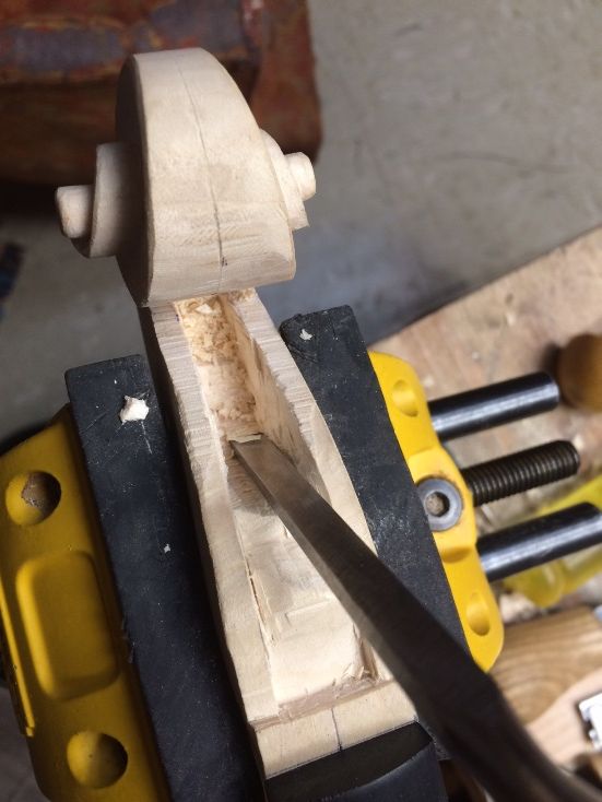 Scroll, pegbox and Neckset Bluefiddle's West Wind Strings